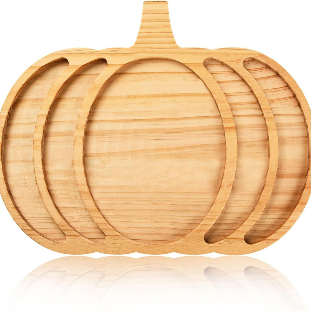 AWIZOM Pumpkin Wooden Serving Platter